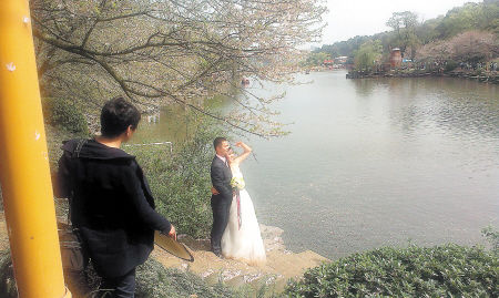 市民公園拍婚紗照竟被索要取景費(fèi)(圖)