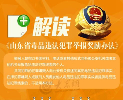 舉報毒品犯罪最高獎10萬