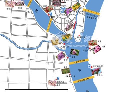 2016版濱河景區(qū)賞花地圖出爐
